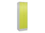 C+P Wäsche-/Kombispind Classic PLUS, Sockel, 2 Abteile, 1950x600x500mm, 7035/002 Verschluss Zylinderschloss Front 1108060 RDS Viridingrün ; C + P Möbe (080620-20|S10025)