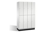 C+P Doppelstockspind Cambio auf Sockel, 8 Fächer, H1950xB1200xT525mm Front Lichtgrau Korpus Lichtgrau ; C + P Möbelsysteme (45101-40|S10019)
