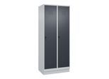 C+P Wäsche-Spind Classic PLUS, Sockel, 2 Abteile, 1950x800x500mm, 7035/7016 Verschluss Sicherheits-Drehriegel ; C + P Möbelsysteme (080020-22B|S10008)