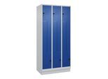 C+P Z-Spind, Classic PLUS, Sockel, 6 Fächer, 1950x900x500mm, 7035/5010 Verschluss Sicherheits-Drehriegel ; C + P Möbelsysteme (080023-306|S10003)