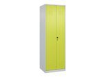 C+P Wäsche-/Garderobenspind Classic PLUS, 2 Abteile, 1850x600x500mm, 7035/0024 Verschluss Sicherheits-Drehriegel Front 1108060 RDS Viridingrün ; C + P (080600-20|S10009)