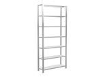 Schulte Grundregal Büro-Steckregal MULTIplus85 2300 x 1000 x 300 mm 7 Fachböden Kreuzstrebe RAL 7035 lichtgrau mit Anschlagleiste ; Schulte Lagertechn (36013)