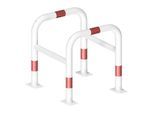 Schake Säulenschutz zum Einbetonieren, Breite: 600mm x: 600mm, Höhe Überflur: 650mm, weiss rot (465_066B)