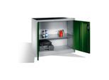 C+P Werkzeug-Beistellschrank mit Drehtüren, innen 1 Boden, H1000xB1200xT400mm Front Resedagrün Korpus Lichtgrau ; C + P Möbelsysteme (8830-000|S10264)