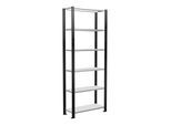 Schulte Grundregal Büro-Steckregal MULTIplus85 2000 x 750 x 300 mm 6 Fachböden Kreuzstrebe schwarz/RAL 7035 lichtgrau mit Anschlagleiste ; Schulte Lag (36006-S)