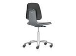 bimos Arbeitsstuhl Labsit mit Rollen Sitzhöhe 450-650 mm Stoff Sitzschale anthrazit (9123-5800-3285-521)