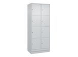C+P Schließfachschrank Classic PLUS, Sockel, 2 Abteile, 1950x800x500mm, 7035/703 Innenhöhe Gefach oben (oberes 453 mm Front RAL 7035 Lichtgrau ; C + P (080020-224|S10009)