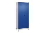 C+P Wäsche-/Kombispind Classic PLUS, Füße, 2 Abteile, 1950x800x500mm, 7035/5010 Verschluss Sicherheits-Drehriegel Front RAL 5010 Enzianblau ; C + P Mö (080610-22|S10003)
