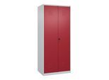 C+P Wäsche-/Garderobenspind Classic PLUS, 2 Abteile, 1850x800x500mm, 7035/3003 Verschluss Sicherheits-Drehriegel Front RAL 3003 Rubinrot ; C + P Möbel (080600-22|S10001)