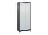 C+P Schwarz-Weiß-Spind Classic PLUS, 2 Abteile, 1850x800x500mm, 7016/7035 Verschluss Zylinderschloss ; C + P Möbelsysteme (080002-22|S10008)