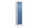 C+P Schließfachschrank Classic PLUS, Füße, 1 Abteil, 1950x400x500mm, 7035/5023 Innenhöhe Gefach oben (oberes 453 mm Front RAL 5023 Fernblau ; C + P Mö (080010-124|S10005)