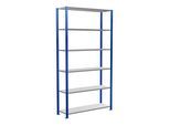 Schulte Grundregal Steckregal MULTIplus150 2500 x 1300 x 400 mm 6 Fachböden Kreuzstrebe RAL 5010 enzianblau/verzinkt ; Schulte Lagertechnik (12741-130-B)