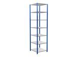 Schulte Grundregal Steckregal MULTIplus150 3000 x 750 x 800 mm 7 Fachböden Kreuzstrebe RAL 5010 enzianblau/verzinkt/verzinkt ; Schulte Lagertechnik (12782-75-B)