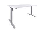 STIER Elektrisch Höhenverstellbarer Schreibtisch 501-33 180x80cm, Weiß mel., 68-118cm (905424)