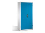 C+P Werkzeugschrank mit Drehtüren, 3 Böden und 3 Schübe, H1950xB930xT600mm Front Lichtblau Korpus Lichtgrau ; C + P Möbelsysteme (8922-5030|S10116)