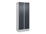 C+P Z-Spind, Classic PLUS, Sockel, 4 Fächer, 1950x800x500mm, 7035/7016 Verschluss Zylinderschloss ; C + P Möbelsysteme (080023-224|S10023)