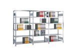 Schulte Grundregal Büro-Schraubregal MULTIplus150 2300 x 1000 x 600 mm 7 Fachböden RAL 7035 lichtgrau ohne Mittelanschag ; Schulte Lagertechnik (32110)