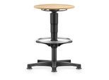 bimos Allround Hocker mit Gleiter und Fußring, Holz, Sitzhöhe 560-830 mm (9461-3000)