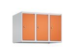 C+P Aufsatzschrank, 7035 500x750x500mm Front RAL 2004 Reinorange Verschluss Zylinderschloss 3 Abteile ; C + P Möbelsysteme (080090-39|S10031)