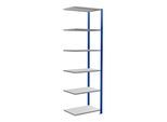 Schulte Anbauregal Steckregal MULTIplus150 2500 x 750 x 500 mm 6 Fachböden Kreuzstrebe RAL 5010 enzianblau/verzinkt/verzinkt ; Schulte Lagertechnik (12756-75-B)
