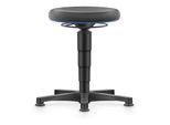bimos Allround Hocker mit Gleiter, Supertec schwarz, Sitzh.450-650 mm, Farbring blau (9460-SP01-3277)