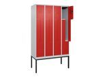 C+P Z-Spind Classic PLUS, Gestell, 8 Fächer, 2120x1200x500mm, 7035/3020 Verschluss Zylinderschloss ; C + P Möbelsysteme (0800337-408|S10017)