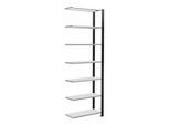 Schulte Anbauregal Büro-Steckregal MULTIplus85 2300 x 750 x 300 mm 7 Fachböden Kreuzstrebe schwarz/RAL 7035 lichtgrau mit Anschlagleiste ; Schulte Lag (36015-S)