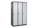 C+P Spind Classic PLUS, 3 Abteile, 1850x1200x500mm, 7016/7035 Verschluss Sicherheits-Drehriegel 4 Garderobenhaken ; C + P Möbelsysteme (080000-32|S10011)