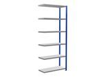 Schulte Anbauregal Steckregal MULTIplus330 2500 x 1000 x 400 mm 6 Fachböden Kreuzstrebe RAL 5010 enzianblau/verzinkt ; Schulte Lagertechnik (13946-B)