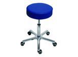 STIER Drehhocker mit Rollen Sitzhöhe 540-720mm Kunstleder gepolstert Dunkelblau (904910)