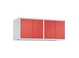 C+P Aufsatzschrank Classic PLUS, 4 Abteile, 500x1200x500mm, 7035/3020 Verschluss Zylinderschloss ; C + P Möbelsysteme (080092-40|S10017)