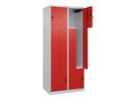 C+P Z-Spind Classic PLUS, 4 Fächer, 1850x800x500mm, 7035/3020 Verschluss Sicherheits-Drehriegel ; C + P Möbelsysteme (080003-224|S10026)