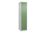 C+P Schließfachschrank Classic PLUS, 1 Abteil, 1850x400x500mm, 7035/6011 Innenhöhe Gefach oben (oberes 453 mm Front RAL 6011 Resedagrün ; C + P Möbels (080000-124|S10006)