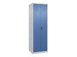 C+P Schwarz-Weiß-Spind Classic PLUS, 2 Abteile, 1850x600x500mm, 7035/5023 Verschluss Sicherheits-Drehriegel ; C + P Möbelsysteme (080002-20|S10012)