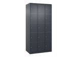 C+P Schließfachschrank Classic PLUS, 3 Abteile, 1850x900x500mm, 7016/7016 Innenhöhe Gefach oben (oberes 365 mm Front RAL 7016 Anthrazitgrau ; C + P Mö (080000-305|S10010)