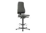bimos Arbeitsstuhl All-In-One Highline mit Gleiter und Fußring und Kunstleder schwarz 570-830 mm (9641-2571)
