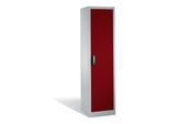 C+P Aktenschrank Acurado mit Drehtür, 5 Ordnerhöhen, H1950xB500xT500mm Front Rubinrot Korpus Lichtgrau ; C + P Möbelsysteme (9235-000|S10196)