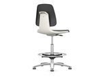 bimos Arbeitsstuhl Labsit mit Gleiter Sitzhöhe 520-770 mm Stoff Sitzschale weiß (9121-5800-3403-525)