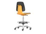 bimos Arbeitsstuhl Labsit mit Rollen Sitzhöhe 560-810 mm Stoff Sitzschale orange (9125-5800-3279-525)