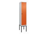 C+P Spind Classic PLUS, Gestell, 1 Abteil, 2120x400x500mm, 7035/2004 Verschluss Sicherheits-Drehriegel 4 Garderobenhaken Trennwand mittig ; C + P Möbe (0800307-12F|S10030)