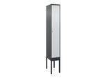 C+P Spind Classic PLUS, Gestell, 1 Abteil, 2120x300x500mm, 7016/7035 Verschluss Zylinderschloss 3 Garderobenhaken ; C + P Möbelsysteme (0800307-10|S10028)
