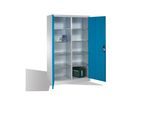 C+P Werkzeugschrank mit Drehtüren, innen 10 Fächer, H1950xB1200xT500mm Front Lichtblau Korpus Lichtgrau ; C + P Möbelsysteme (8931-311|S10124)