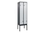 C+P Z-Spind Classic PLUS, Gestell, 4 Fächer, 2120x600x500mm, 7016/7035 Verschluss Sicherheits-Drehriegel ; C + P Möbelsysteme (0800337-204|S10013)