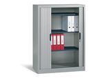 C+P Akten-Sideboard Omnispace mit Rollladen, 3 Ordnerhöhen, H1345xB1000xT420mm Weißaluminium ; C + P Möbelsysteme (3222-00|S10038)