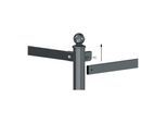Schake Flachstahl 45X15mm für Barriere, System Länge:1500mm, beschichtet, RAL 6005 (40677B)