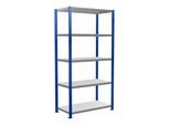 Schulte Grundregal Steckregal MULTIplus330 2000 x 1000 x 500 mm 5 Fachböden Kreuzstrebe RAL 5010 enzianblau/verzinkt ; Schulte Lagertechnik (13950-B)