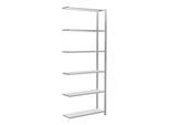 Schulte Anbauregal Steckregal MULTIplus85 2500 x 1000 x 300 mm 6 Fachböden Kreuzstrebe RAL 7035 lichtgrau ; Schulte Lagertechnik (33036)