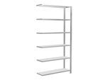 Schulte Anbauregal Büro-Steckregal MULTIplus85 2000 x 1000 x 300 mm 6 Fachböden Kreuzstrebe RAL 7035 lichtgrau ohne Anschlagleiste ; Schulte Lagertech (36028)