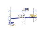 Bito Paletten-Komplettregal-Set P1 mit 2 Ebenen H5000xT1100xL22700 mm 600 kg, unmontiert enzianblau (42203)