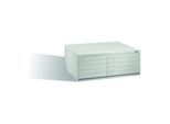 C+P Flachablageschrank für Formate bis DIN A1, 5 Schubladen, H420xB1100xT765mm Front Lichtgrau Korpus Lichtgrau ; C + P Möbelsysteme (7100-000|S00016)